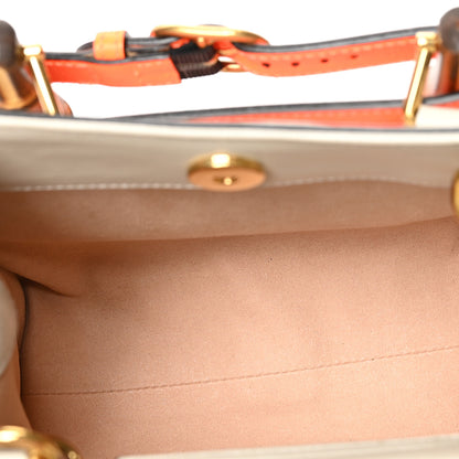 Gucci Wonka Grain Calfskin Mini Diana Tote Bag Mystic White Orange Fluo 5 of 10