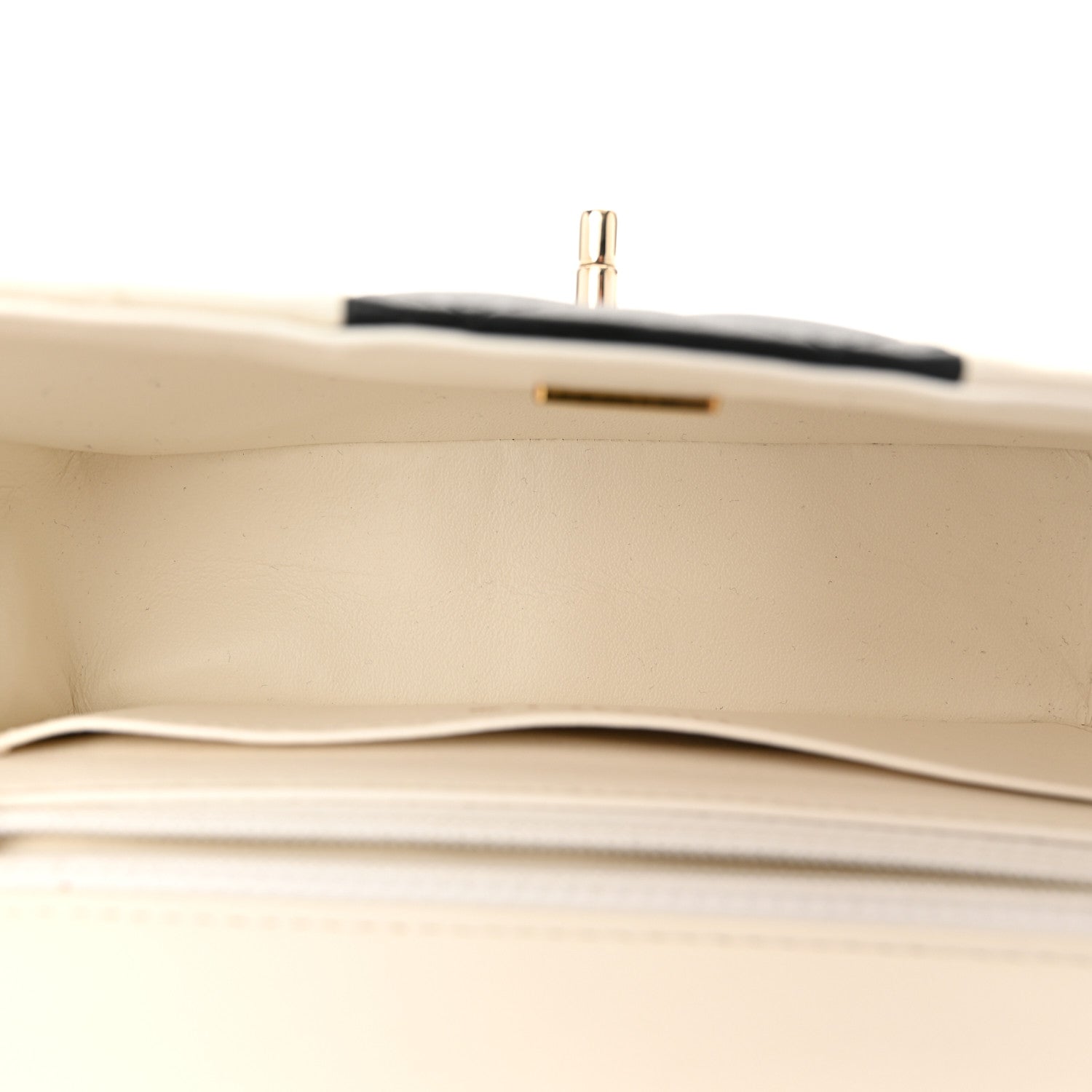 Chanel Lambskin Quilted Mini Rectangular Flap White Black 5 of 10