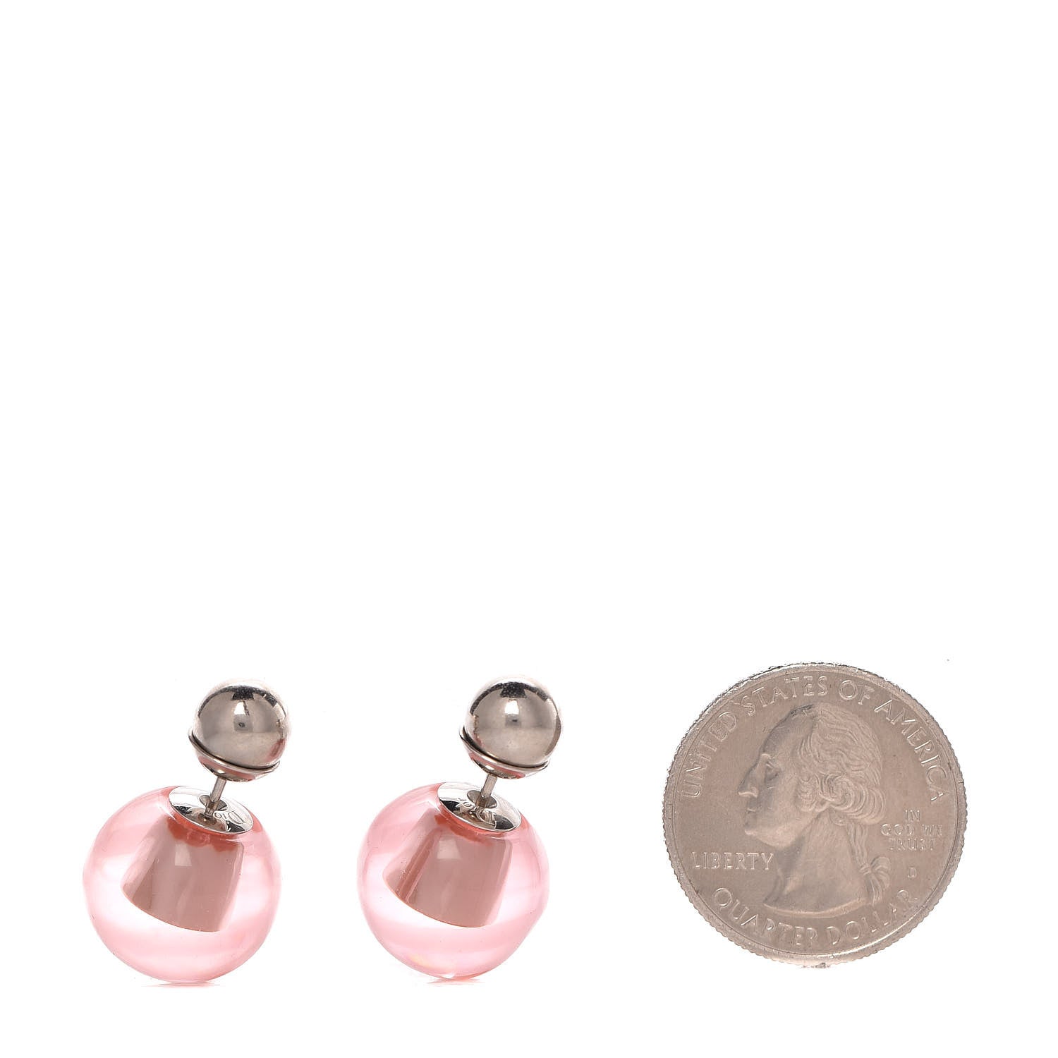 Christian Dior Mise En Dior Tribal Logo Earrings Translucent Pink 2 of 5