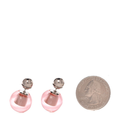 Christian Dior Mise En Dior Tribal Logo Earrings Translucent Pink 2 of 5