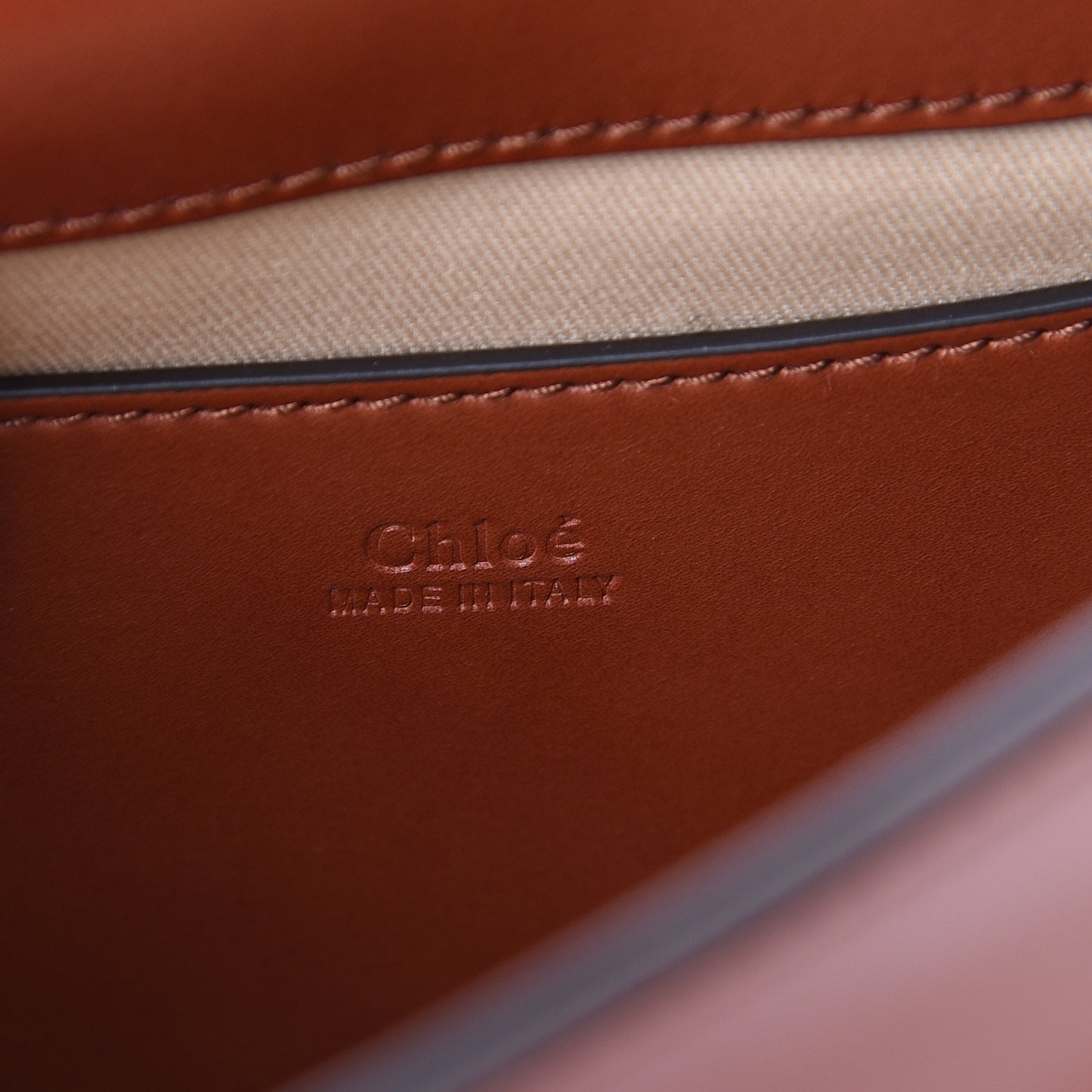 Shiny Calfskin Mini Annie Shoulder Bag Sepia Brown