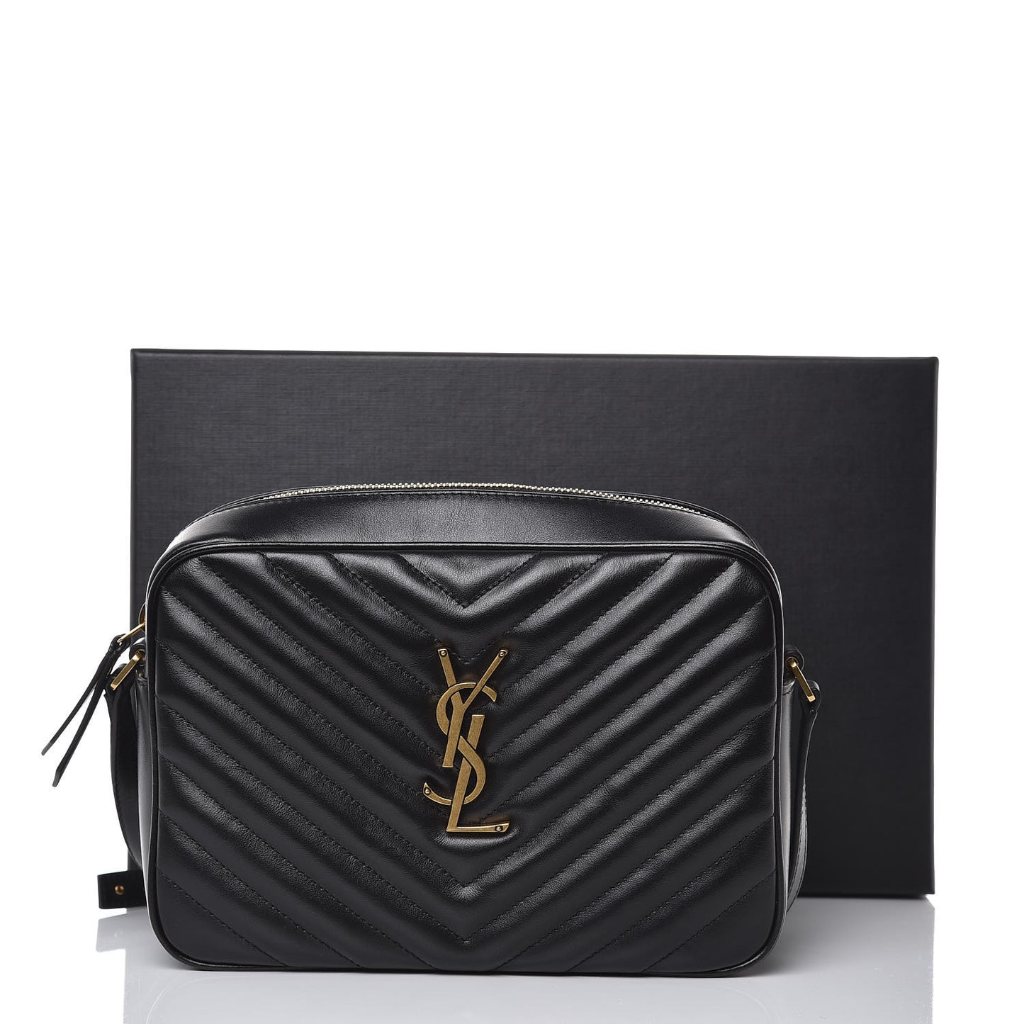 Calfskin Matelasse Monogram Lou Camera Bag Black