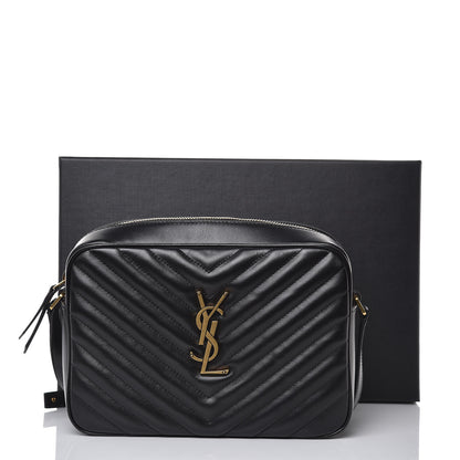 Saint Laurent Calfskin Matelasse Monogram Lou Camera Bag Black 11 of 11