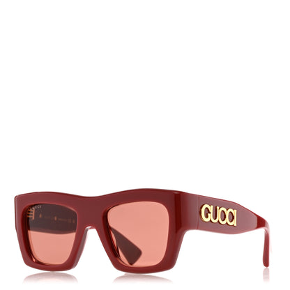 Gucci Acetate Square Sunglasses GG1772S Red 1 of 9