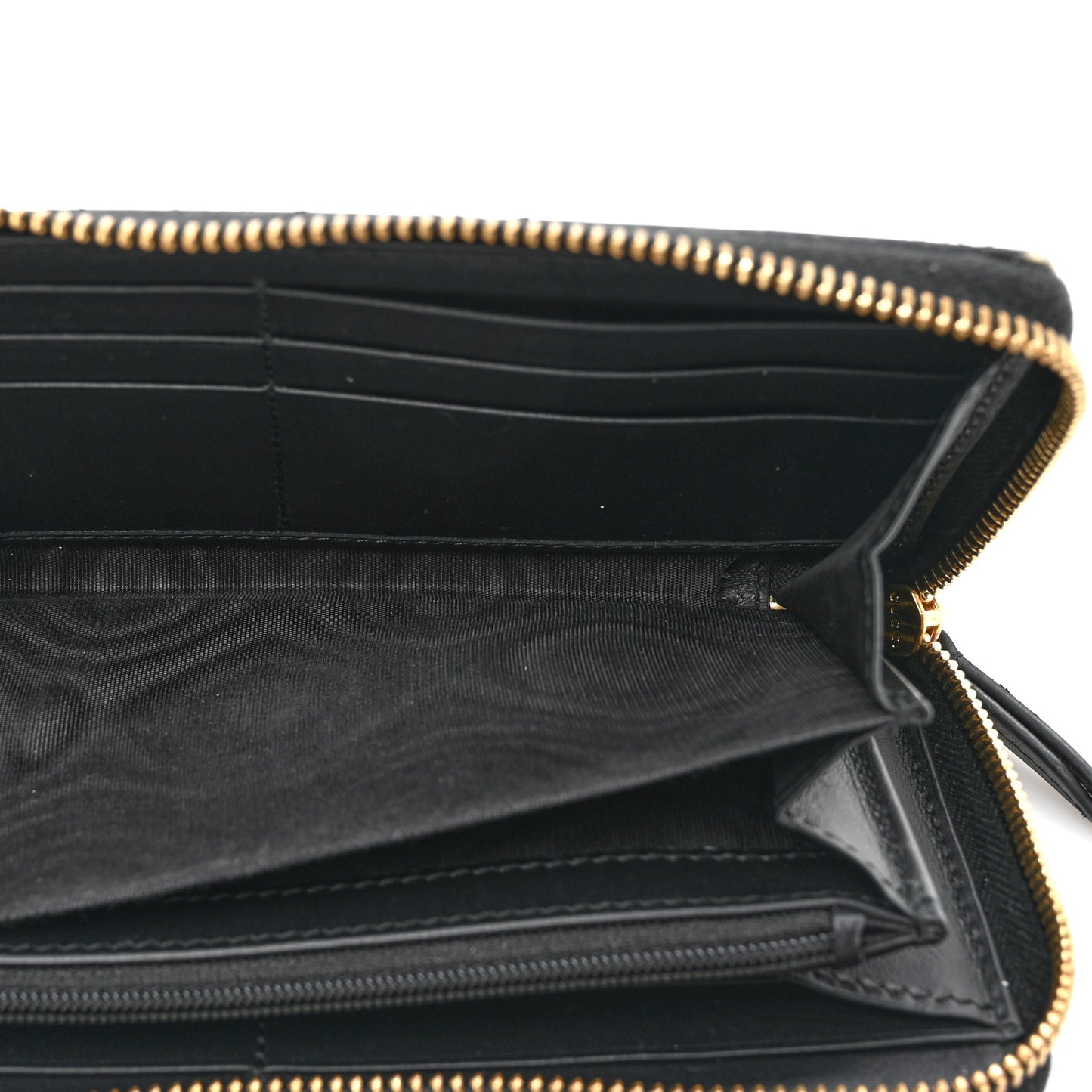 GG Supreme Monogram Bees Zip Around Wallet