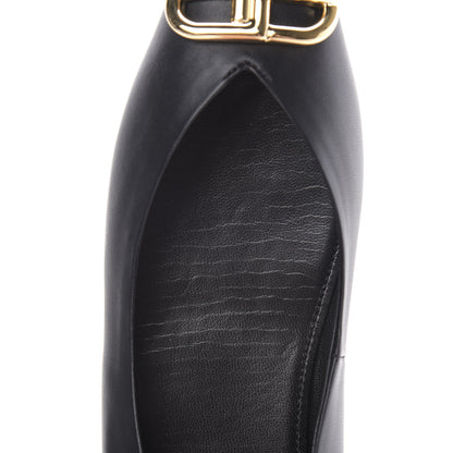 Balenciaga Calfskin BB Knife Pointy Toe Ballerina Flats 38 Black 9 of 12