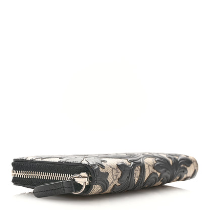 Gucci GG Supreme Monogram Arabesque Zip Around Wallet Black 3 of 6