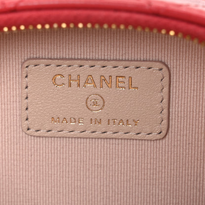 Chanel Lambskin Quilted Small Chic Riviera Top Handle Vanity Case Red 6 of 10
