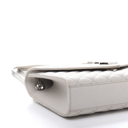 Saint Laurent Grain De Poudre Textured Mixed Matelasse Medium Triquilt Monogram Satchel Porcellana 6 of 13