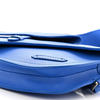 Christian Dior Grained Calfskin Saddle Messenger Bag Blue 9 of 9