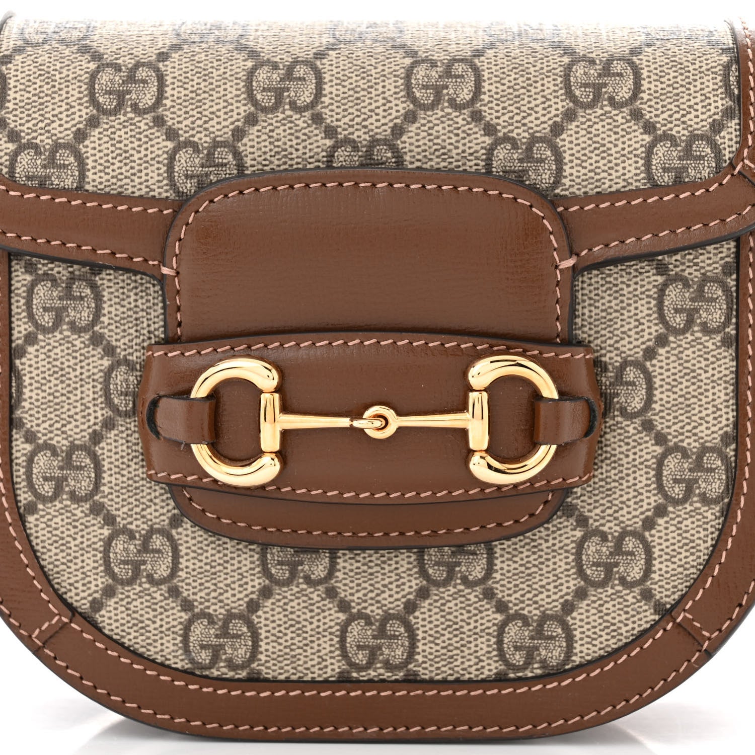 Gucci GG Supreme Monogram Horsebit 1955 Belt Bag Beige Brown Sugar 7 of 9