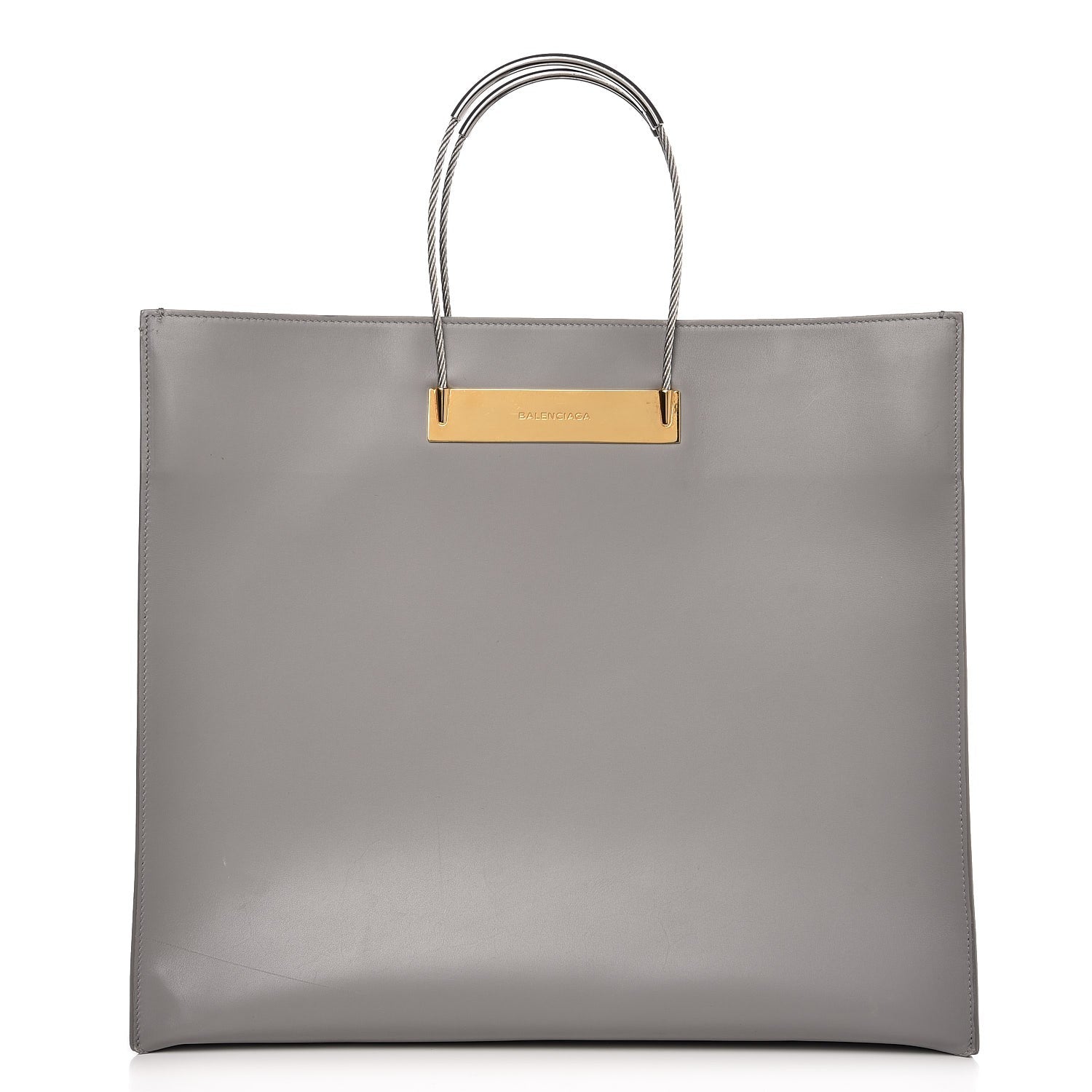 Balenciaga Soft Calfskin Medium Cable Shopper Tote Gris Vison 1 of 14