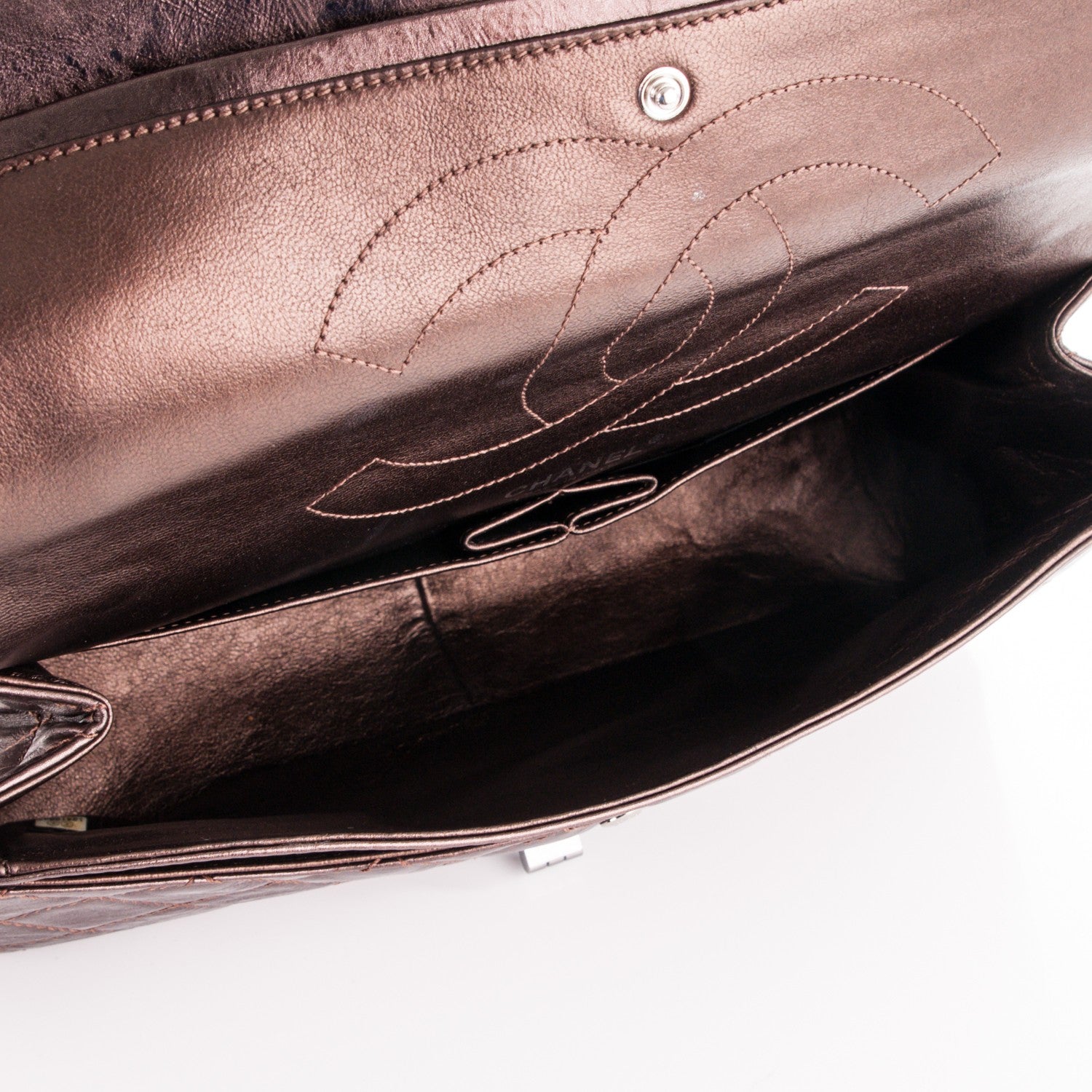 Chanel Metallic Aged Calfskin Quilted 2.55 Reissue 227 Flap Bronze 5 of 7