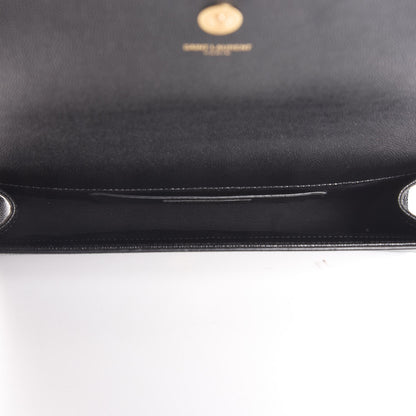 Saint Laurent Grain De Poudre Monogram Cassandre Clutch Black 5 of 7