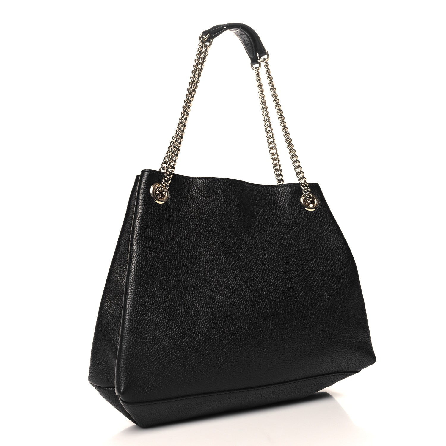 Gucci Pebbled Calfskin Medium Soho Chain Shoulder Bag Black 3 of 10