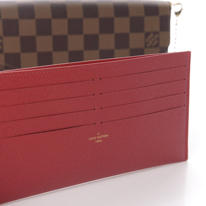 Louis Vuitton Damier Ebene Pochette Felicie Chain Wallet 12 of 14