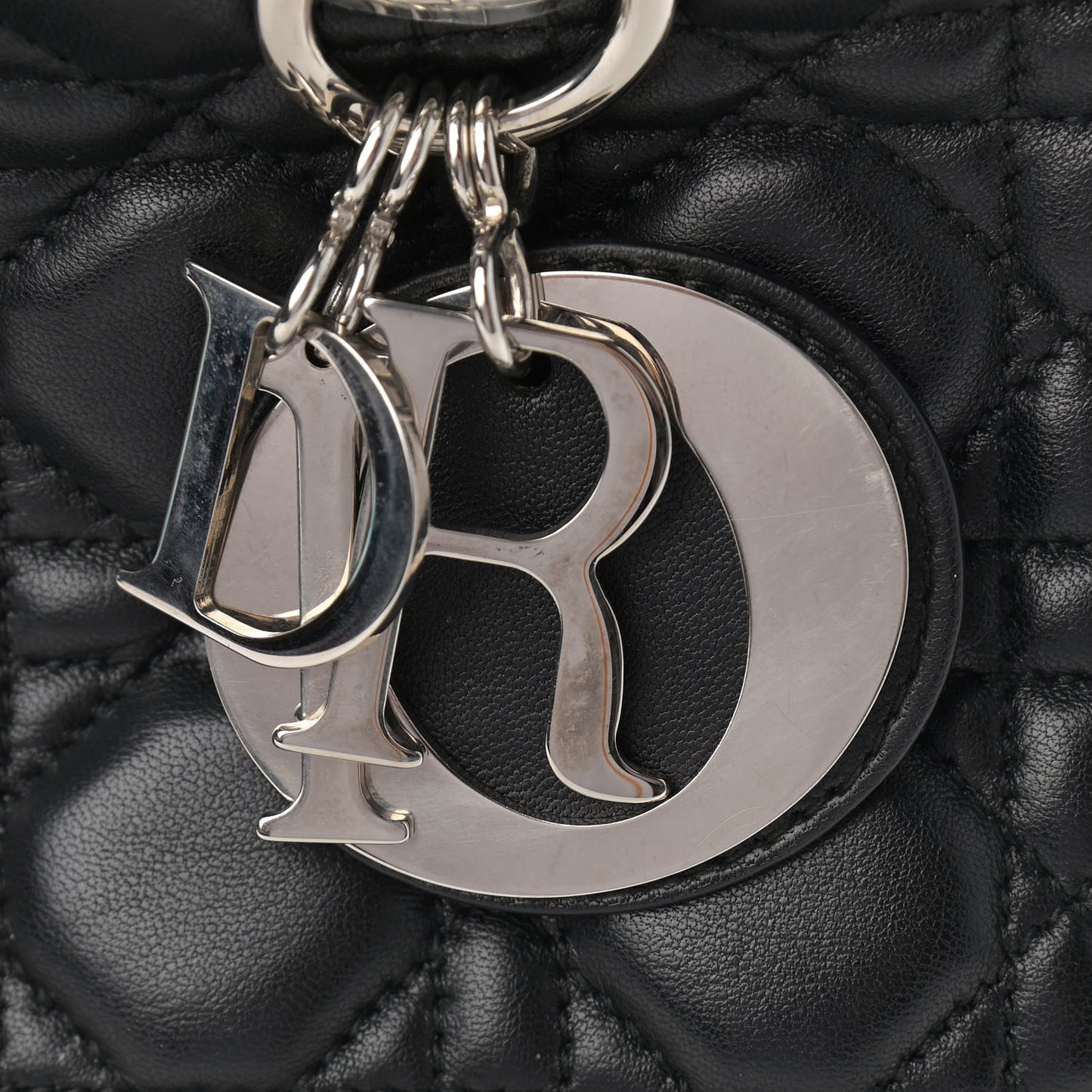 Lambskin Cannage Medium Lady Dior Black