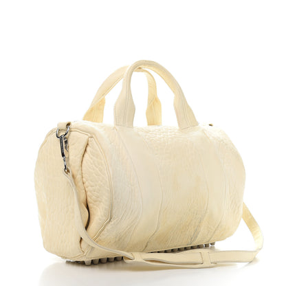 Alexander Wang Pebbled Lambskin Rocco Bone Silver Hardware 3 of 15