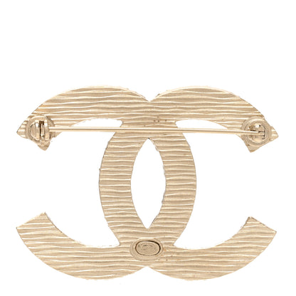 Chanel Resin Glitter CC Brooch Gold Blue 3 of 5