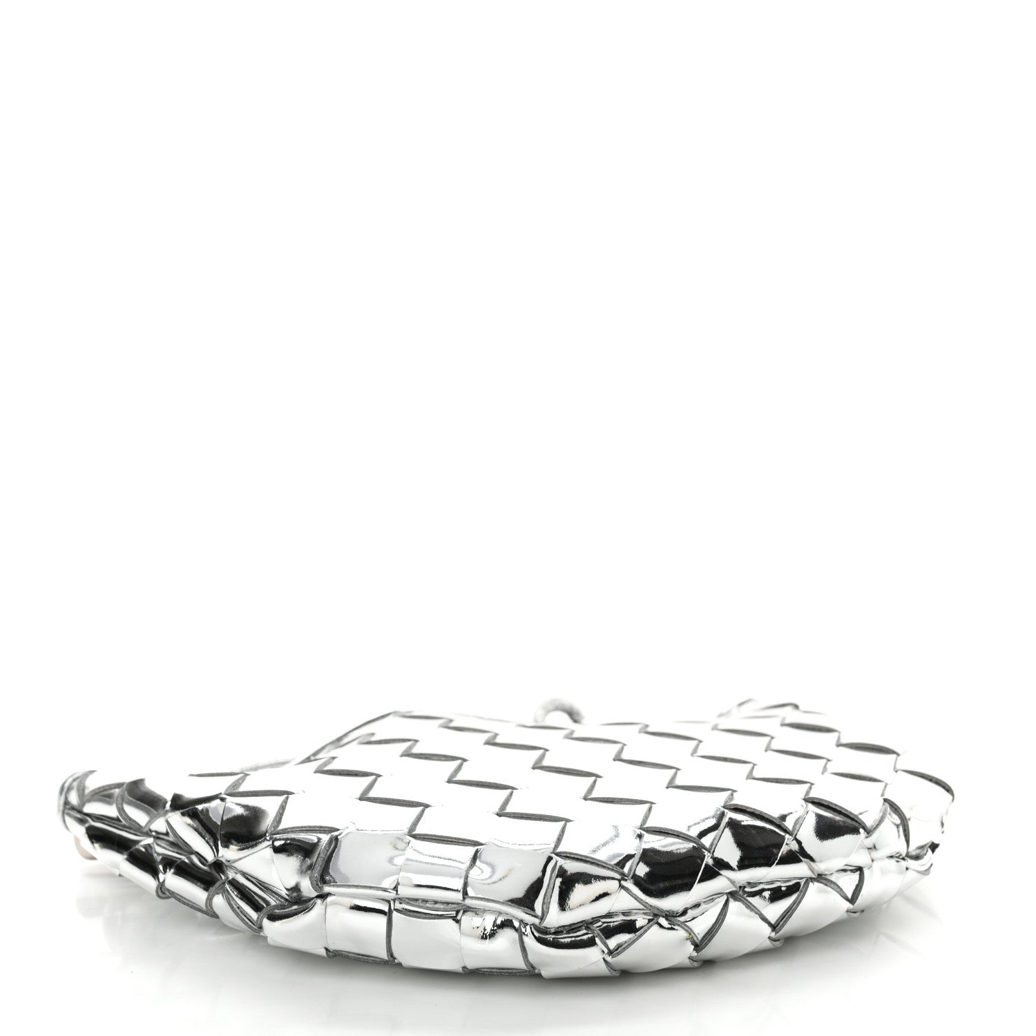 Bottega Veneta Mirror Laminated Nappa Intrecciato Mini Sardine Bag Silver 4 of 10