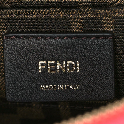 Fendi Vitello King Plexiglass Logo Embossed Mini By The Way Top Handle Boston Bag Pink Dalia 6 of 9