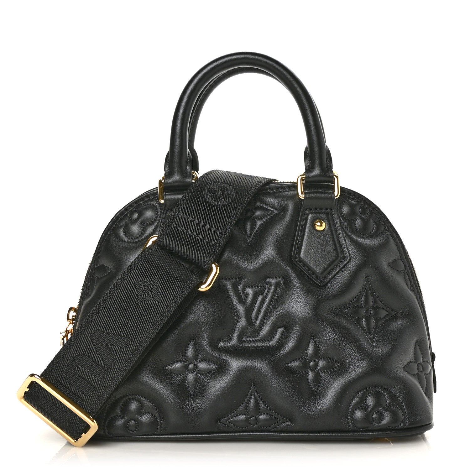 Louis Vuitton Calfskin Bubblegram Alma BB Black 1 of 6