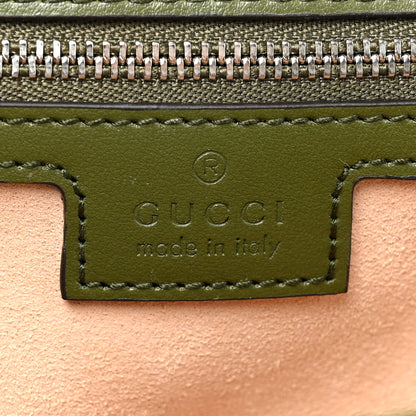 Gucci Calfskin Matelasse Aria Small GG Marmont Shoulder Bag Military Wood 6 of 9