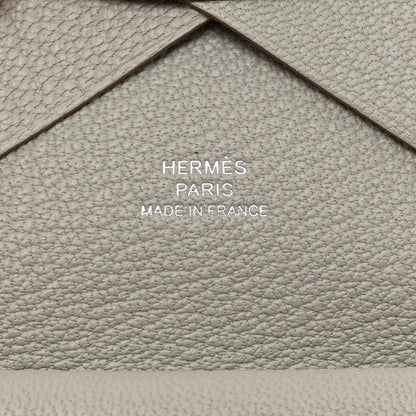 Hermes Chevre Mysore Calvi Duo Card Case Gris Perle 7 of 8