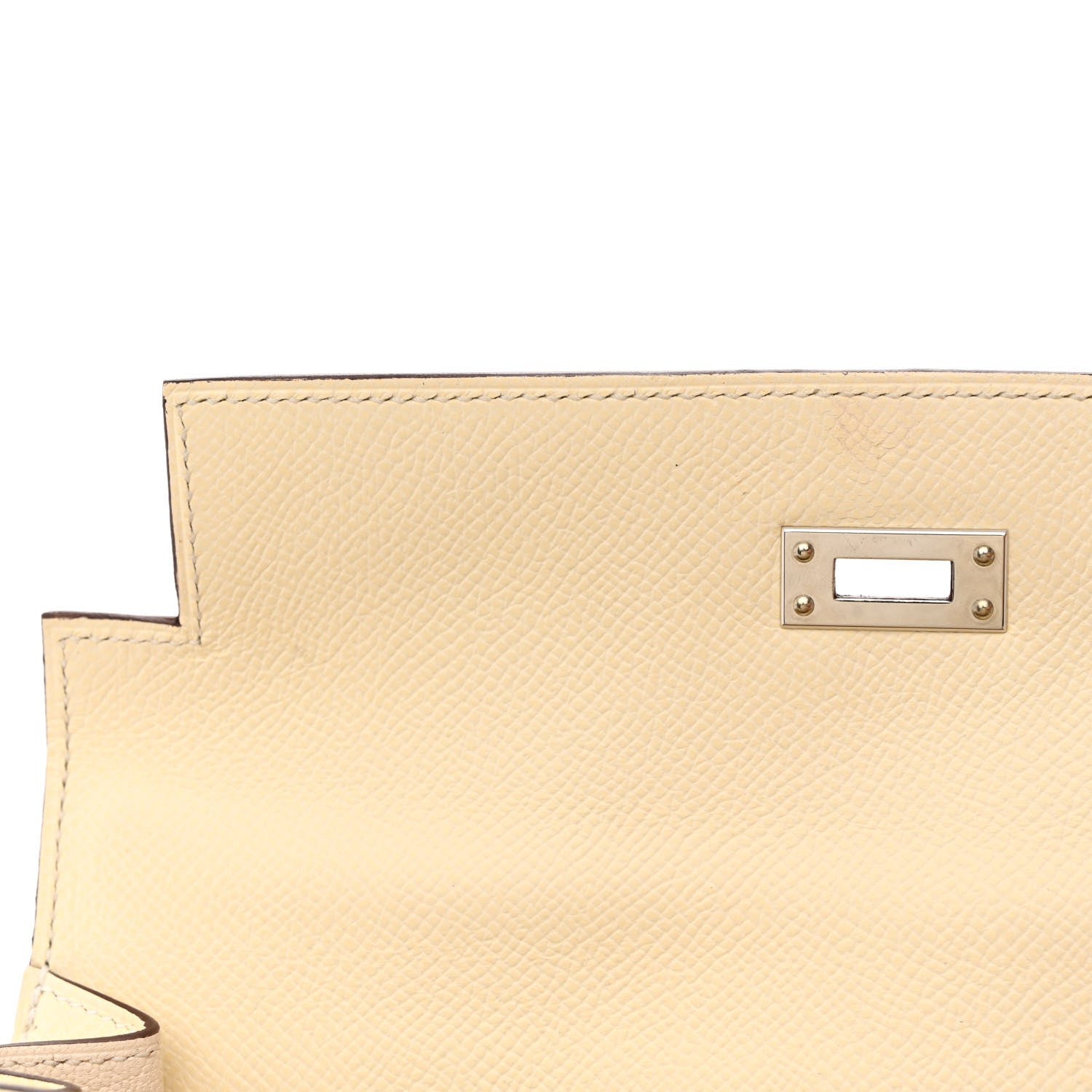 Hermes Epsom Tri-Color Kelly Sellier 25 Nata Jaune Poussin Sesame 11 of 11
