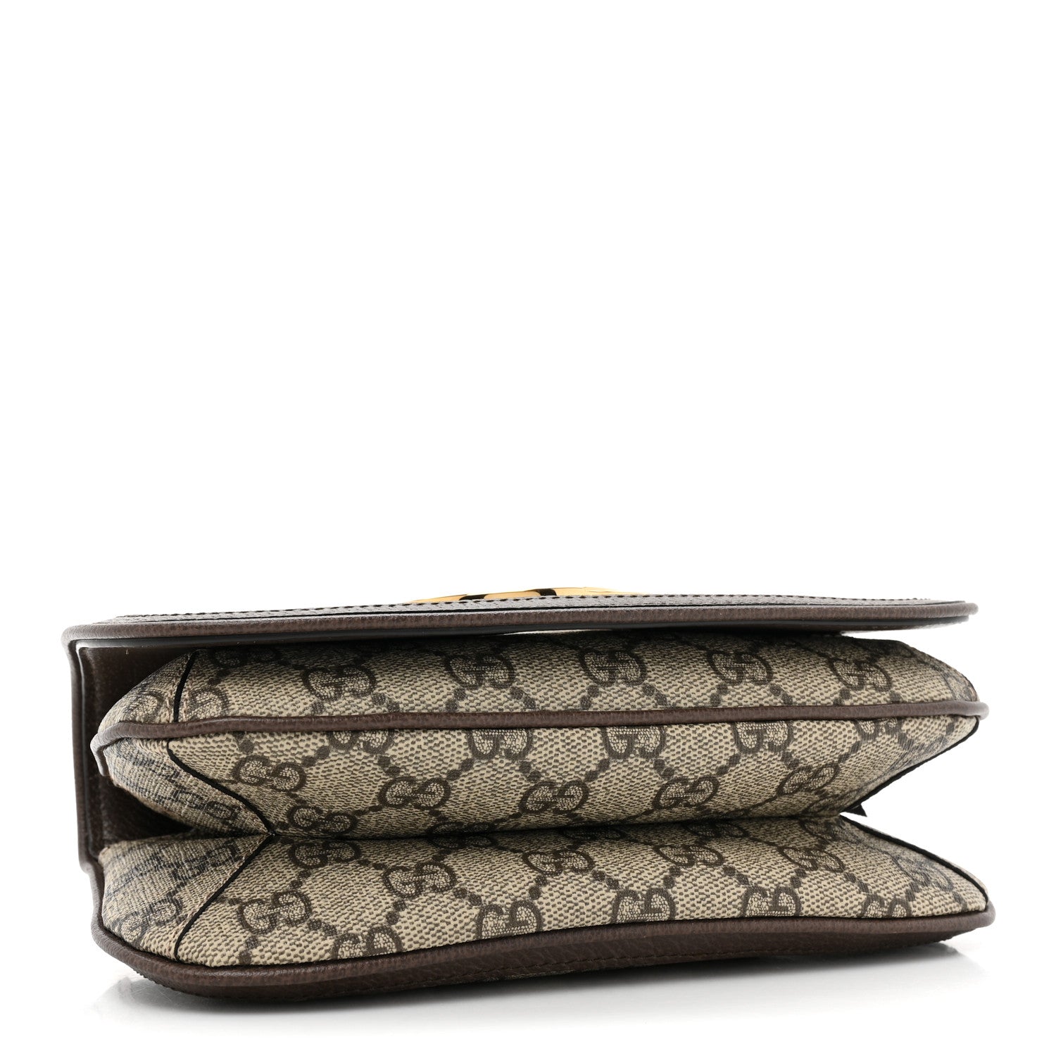 Gucci GG Supreme Monogram Textured Dollar Calfskin Blondie Belt Bag 85 34 Beige Ebony New Acero 4 of 11