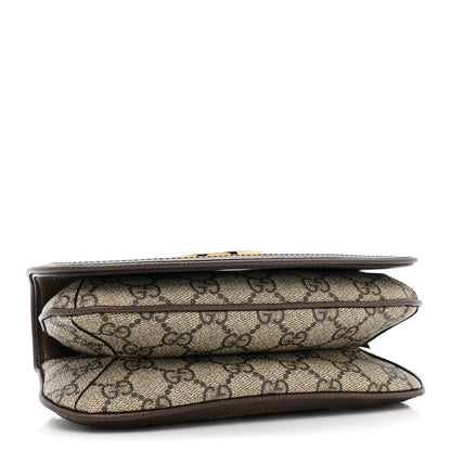 Gucci GG Supreme Monogram Textured Dollar Calfskin Blondie Belt Bag 85 34 Beige Ebony New Acero 4 of 11