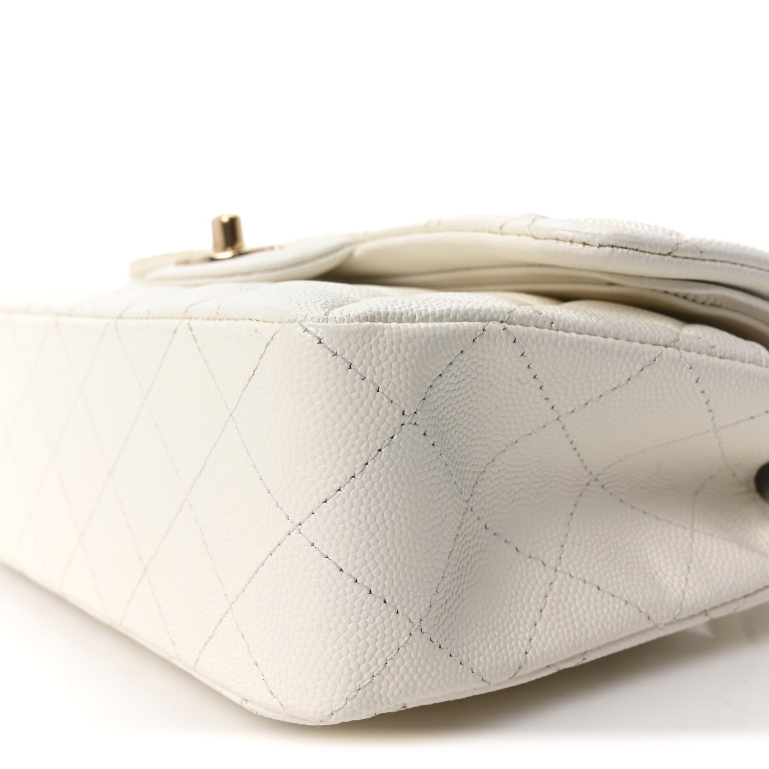 Chanel Caviar Quilted Small Double Flap White 10 of 10