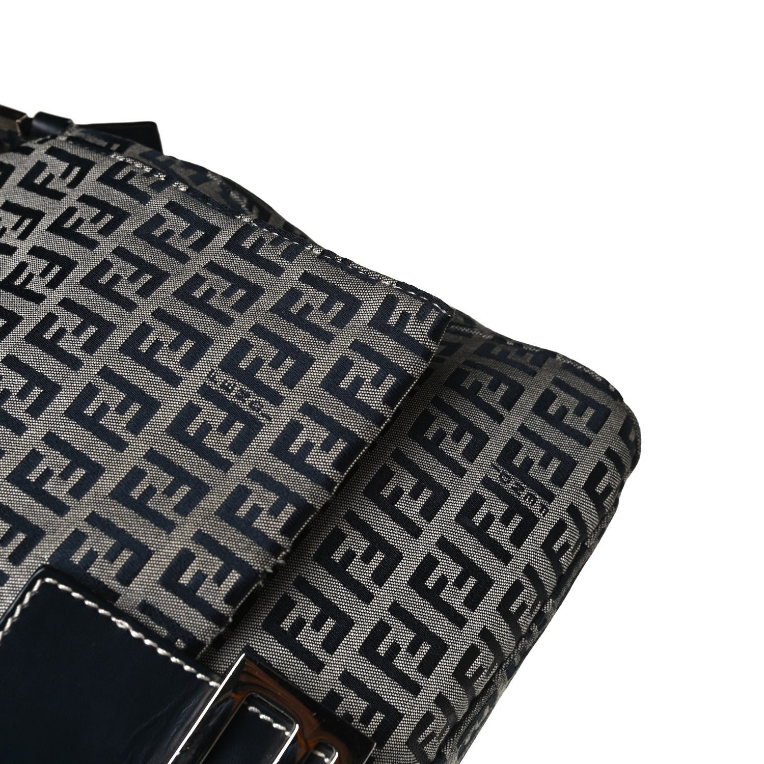Fendi Zucchino Mama Baguette Navy 15 of 17