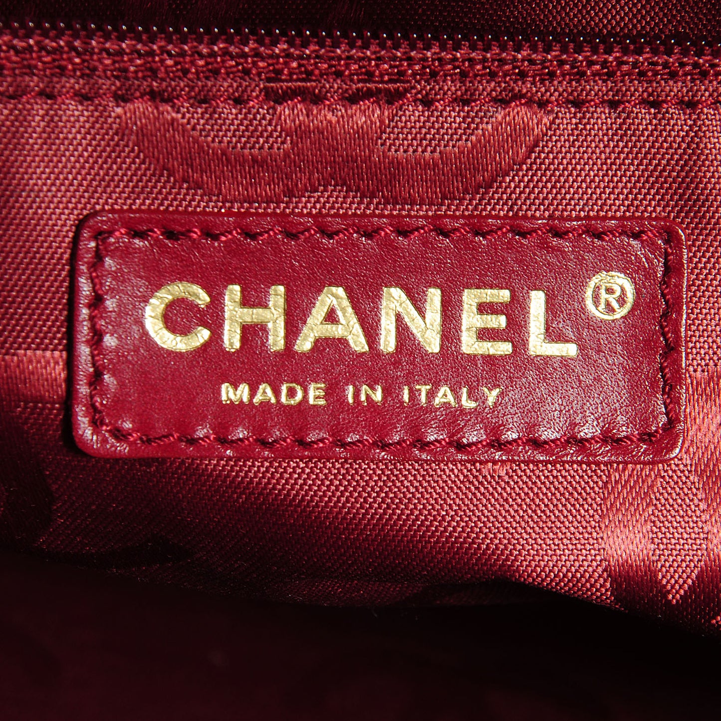 Caviar CC Stitched Tote Red