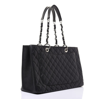 Chanel Caviar Quilted XL Grand Shopping Tote GST Black 3 of 17