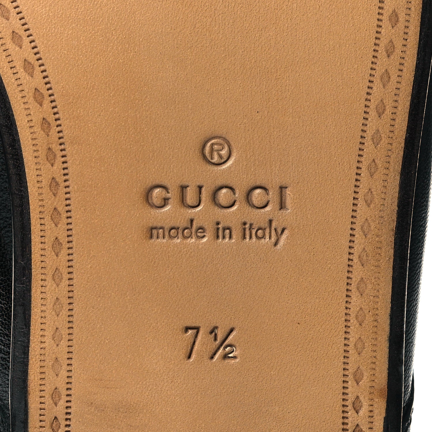 Gucci Goatskin Mens Horsebit Slippers 7.5 Black 6 of 9