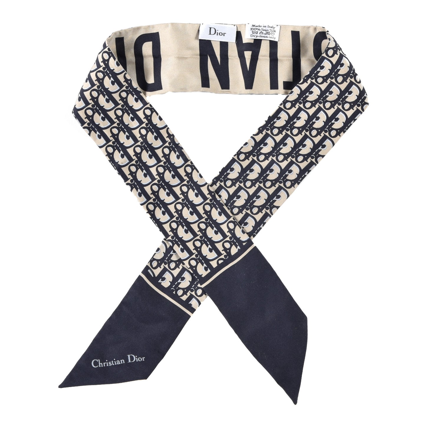 Silk Oblique Mitzah Scarf Blue