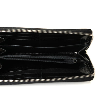 Gucci Pebbled Calfskin Zip Around Wallet Black 4 of 5
