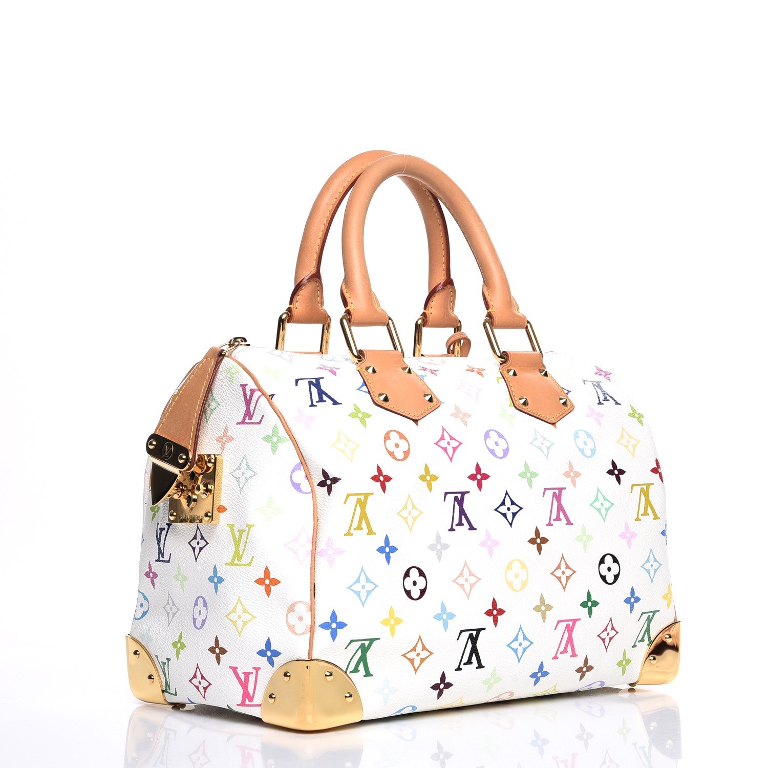 Louis Vuitton Monogram Multicolor Speedy 30 White 3 of 13