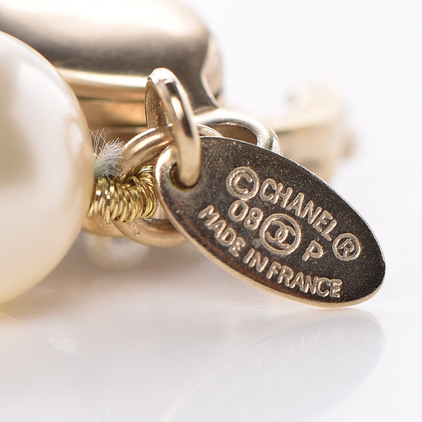 Pearl Enamel Gripoix CC Necklace