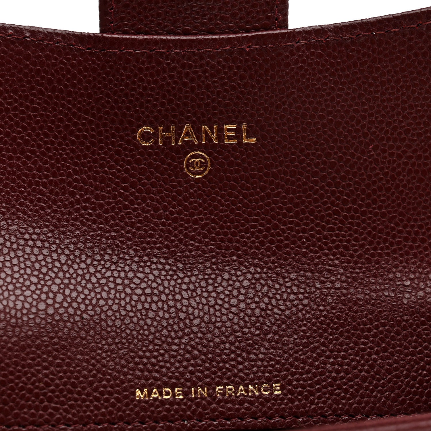 Chanel Caviar Quilted Flap Card Holder Wallet Burgundy 6 of 9