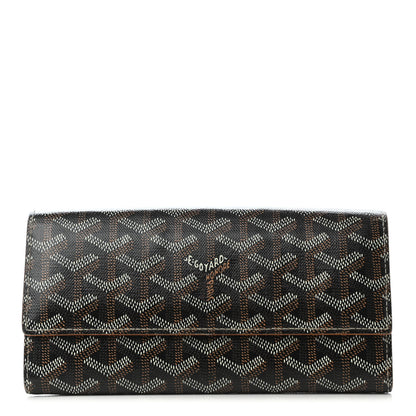 Goyard Goyardine Varenne Long Wallet Black Gold 1 of 7
