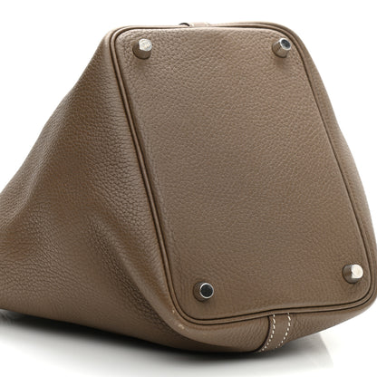 Hermes Taurillon Clemence Picotin Lock 18 PM Etoupe 9 of 11