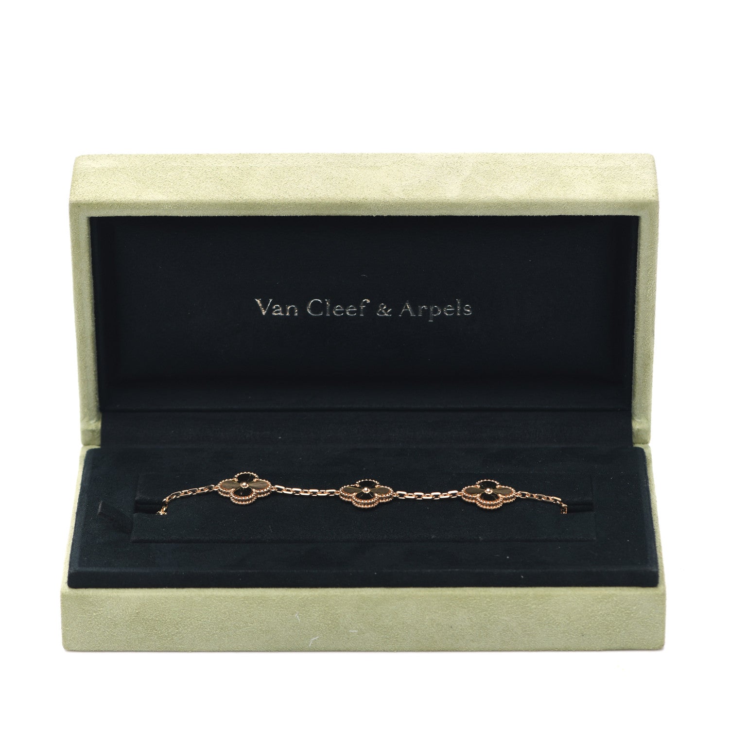 Van Cleef & Arpels 18K Yellow Gold 5 Motifs Guilloche Vintage Alhambra Bracelet 6 of 7