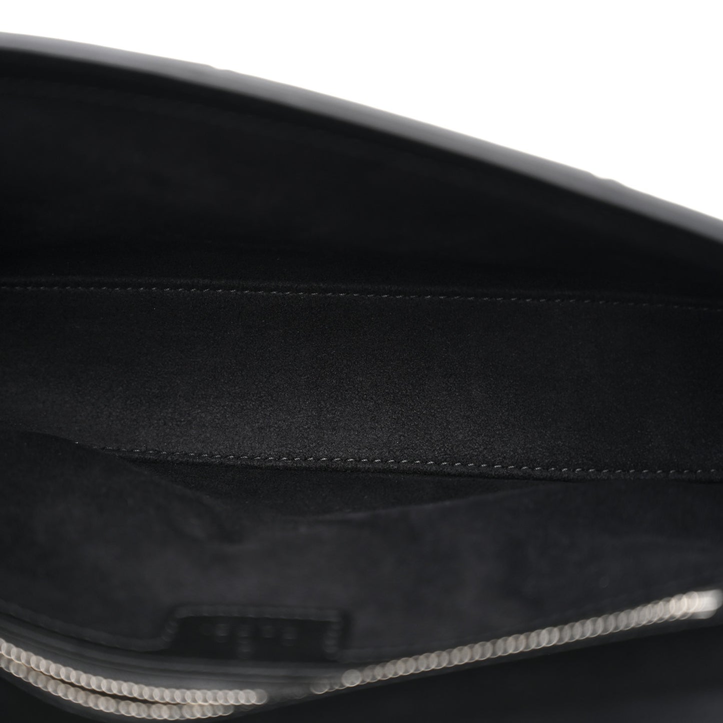 Senna Calfskin Lines Petite GG Top Handle Shoulder Bag Black Mystic White