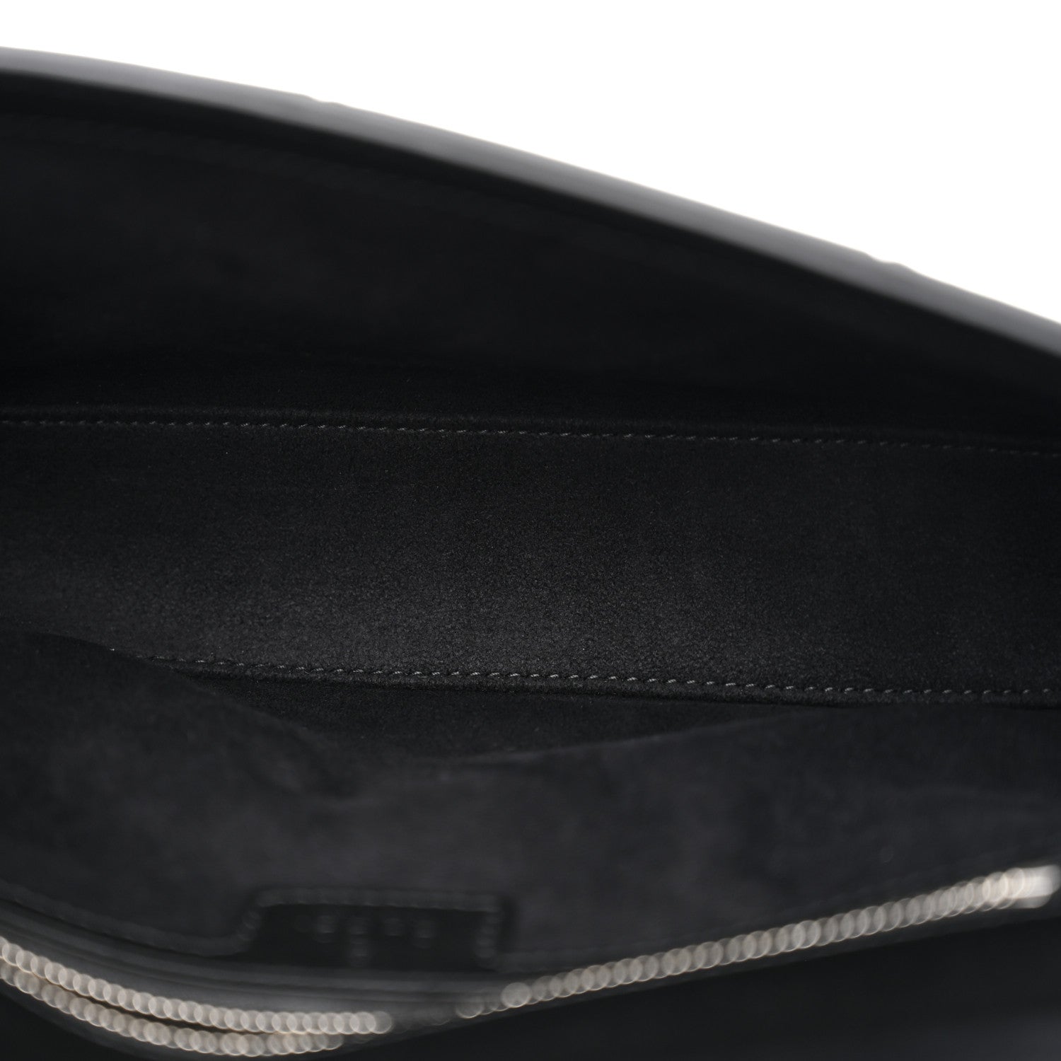Gucci Senna Calfskin Lines Petite GG Top Handle Shoulder Bag Black Mystic White 5 of 11