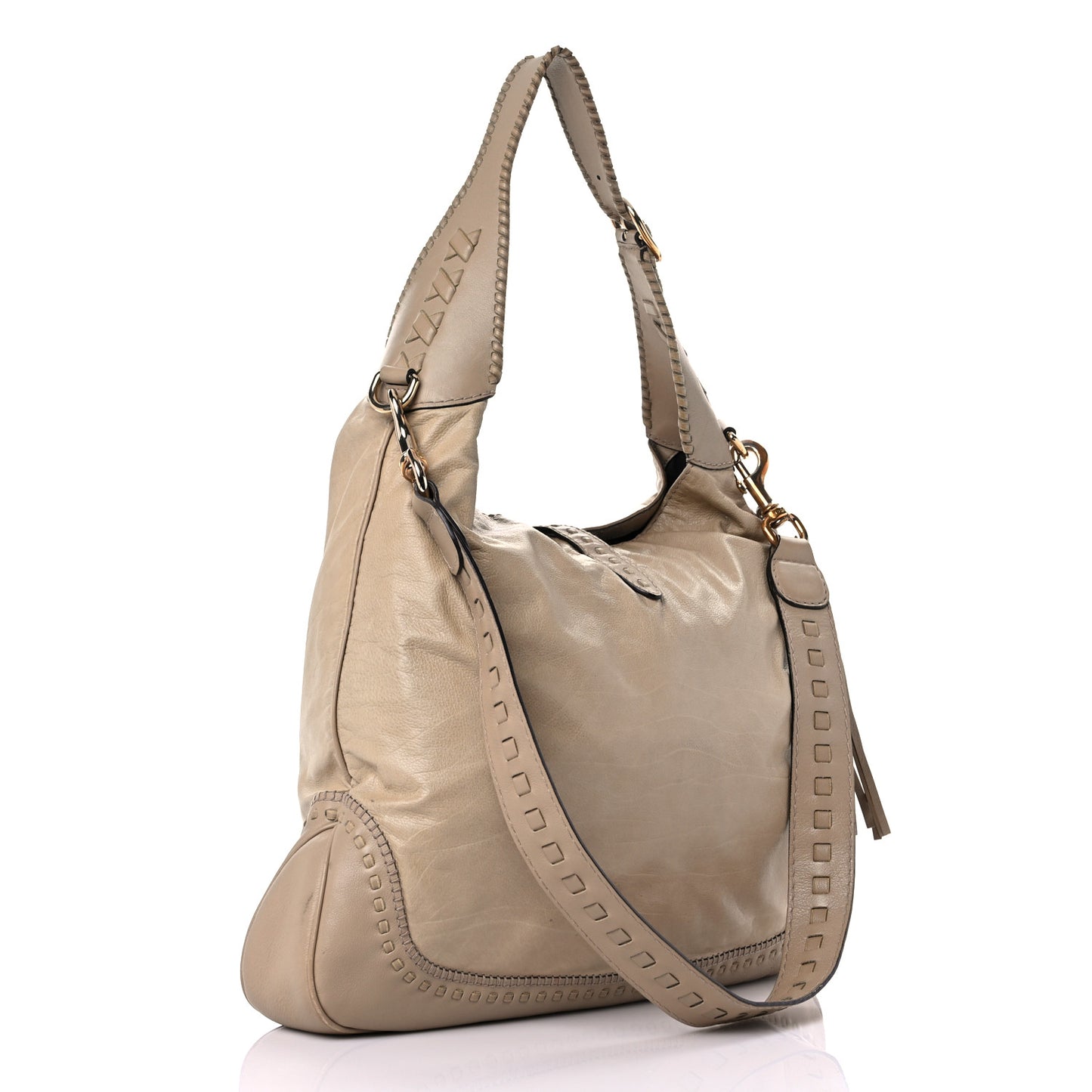 Calfskin Large New Jackie Hobo Beige