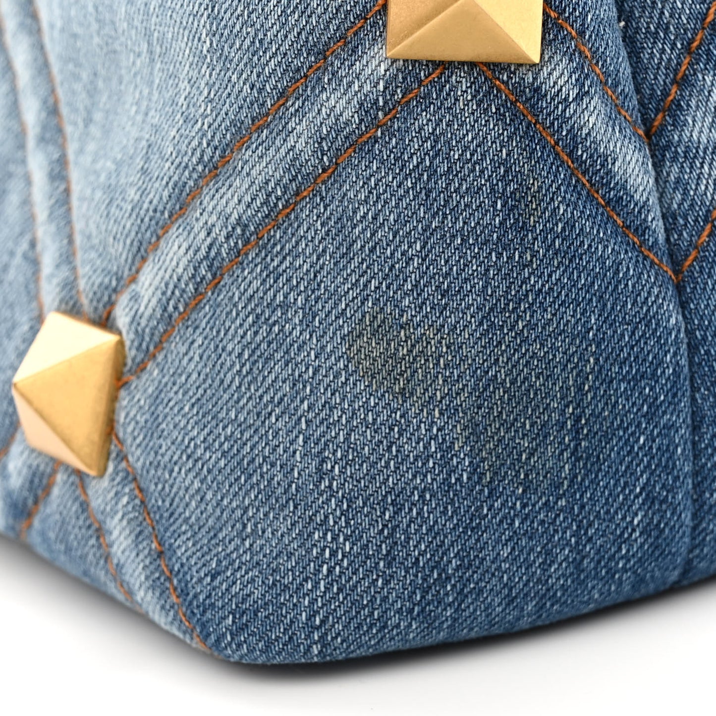Denim Small Roman Stud The Handle Bag Light Denim Selleria