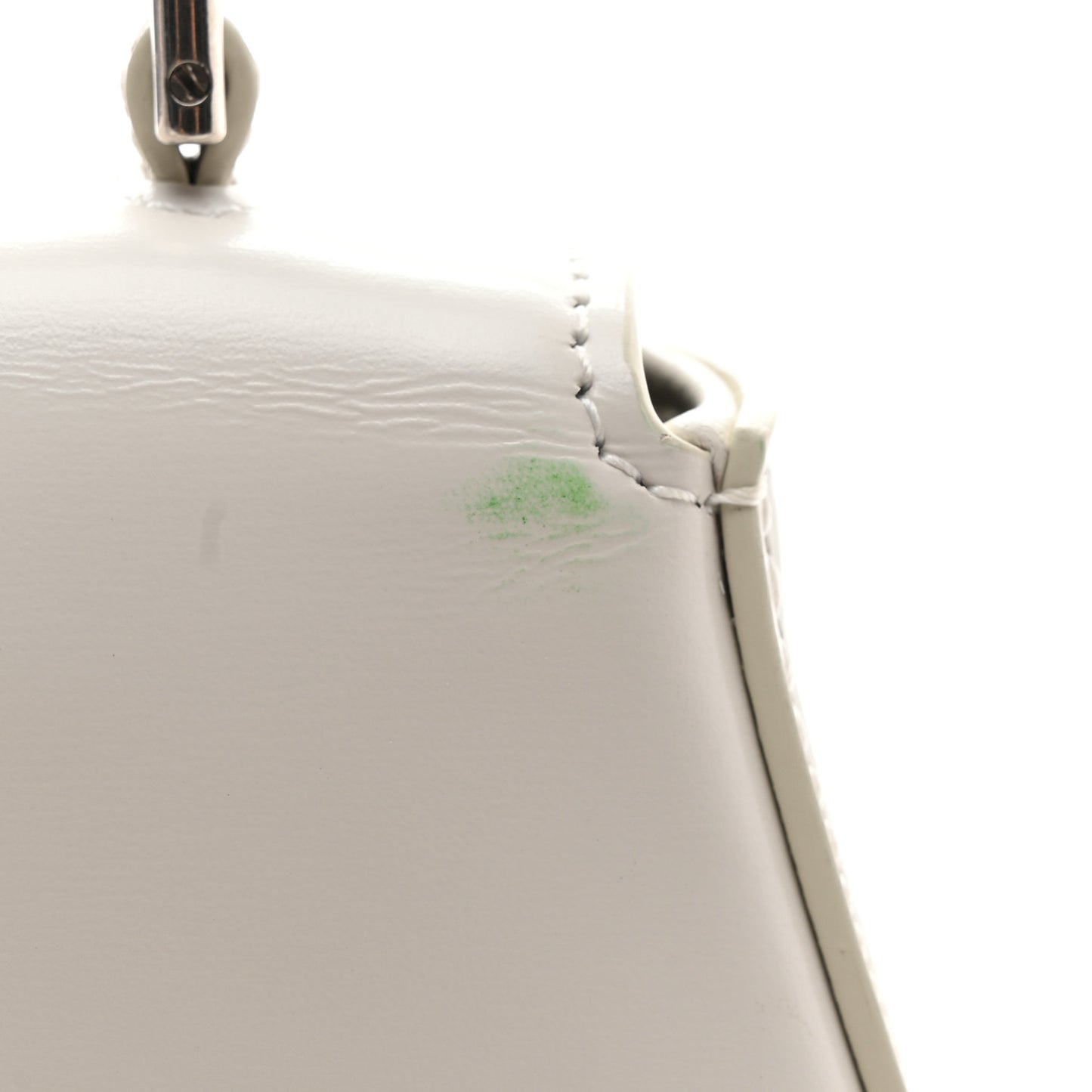 Shiny Calfskin Teen Lola Bag White