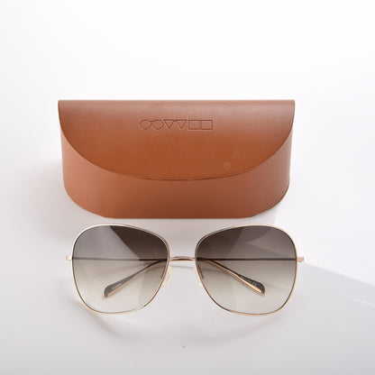 Oliver Peoples Titanium Elsie Aviator Sunglasses Gold 8 of 8